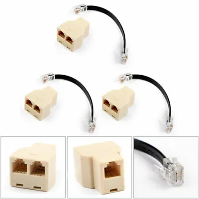 3x Microphone 1 To 2 Splitter Adapter For Yaesu Car Radio FT-7900R FT-8900R RA • £13.18