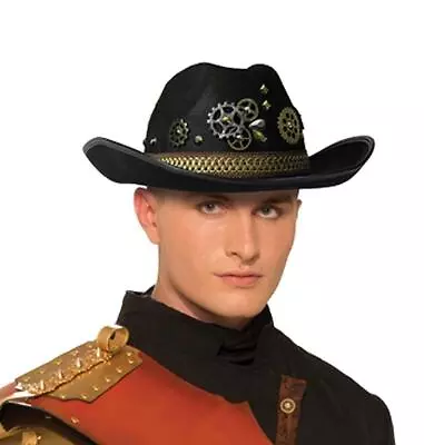 Steampunk Cowboy Men's Costume Hat Black • $12.99