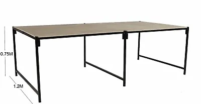 1.2M (4') Wide 2.4M - 3M Long Steel Framed Strong Portable Market Stall Table  • £195