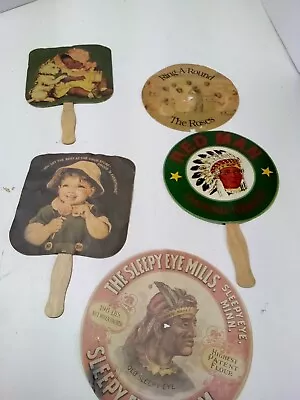 Vintage Paper Advertising Fans Lot Of 5 • $39.99