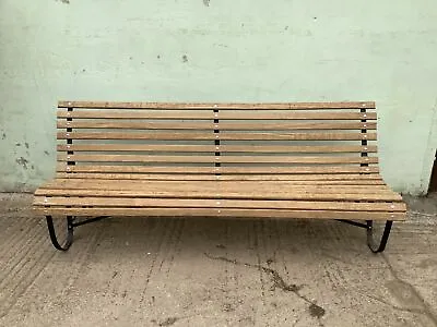 £1250 • Buy 7`11  Long Large Refurbished Victorian Oak & Wrought Iron Garden 4 Seater Bench