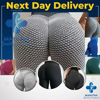 £8.98 • Buy Women Anti-Cellulite Yoga Pants Push Up Tik Tok Leggings Bum Butt Lift Sport Gym