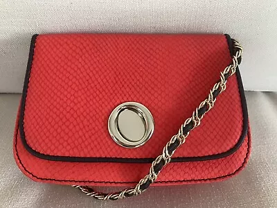 Oroton Leather Clutch / Crossbody Bag In Red • $125