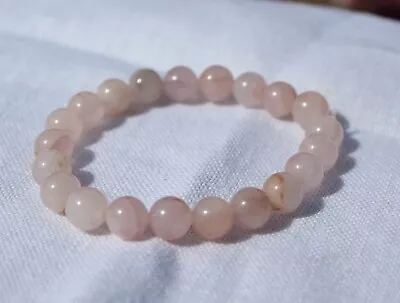 Handmade Natural Rose Quartz Stretch Bracelet - Love - Peace - Calm - Healing • $4.44