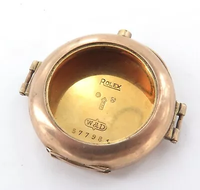 Rare 1914 W&D Rolex 9ct Solid Gold Watch Case / Engraved Red Cross Minyip VIC • $499