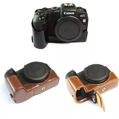 Half Body Case Handgrip PU Leather Camera Cover Battery Open For Canon EOS RP • $30.24