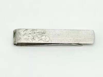 Vtg A&Z Sterling Silver Etched Money Clip USA Made Early 20th Century • $49.99