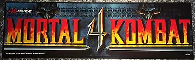 Mortal Kombat 4 Arcade Marquee 25  X 7.5  • $22.95