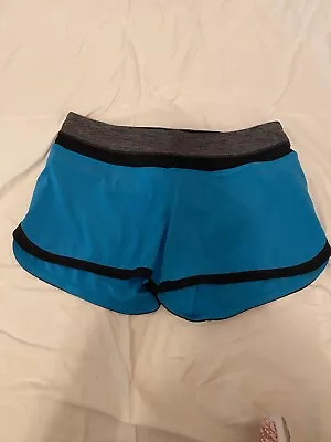 Lululemon Speed Up Shorts Womens Size 8 Blue Running Athletic Lined • $19