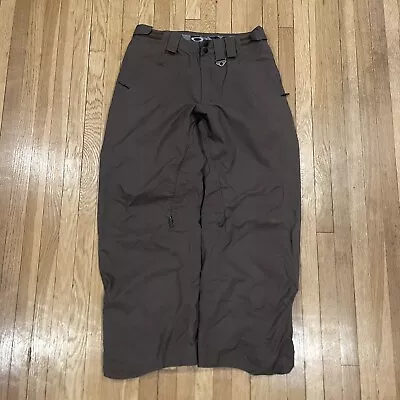 Vintage Y2K Oakley Snow/Ski Pants Mens M Brown Baggy Fit Adjustable Waist BIG O • $150