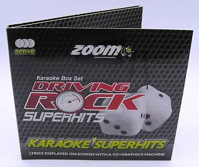 £12.95 • Buy Zoom Karaoke CD+G - Driving Rock Superhits - Triple CD+G Karaoke Disc Pack