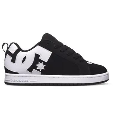 DC Shoes Men's Court Graffik Shoes Canvas Skateboarding Sneaker Low Black • $60