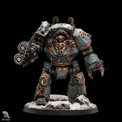 Space Wolves Contemptor Dreadnought Painted Figure Horus Heresy | Art • $417.28