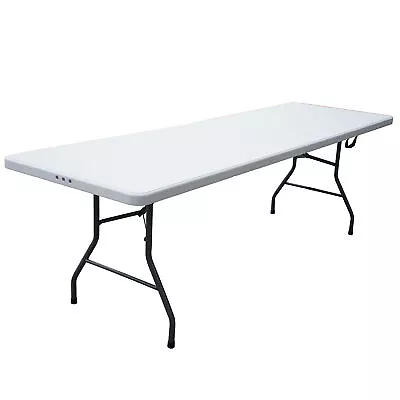 Plastic Development Group Fold In Half 8 Ft Folding Banquet Table White (Used) • $102.32