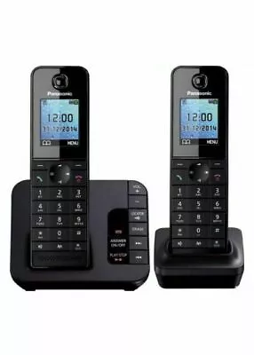 PANASONIC KX-TG8182EB Cordless Phone With Answering Machine -Twin Handsets *New* • £47.99