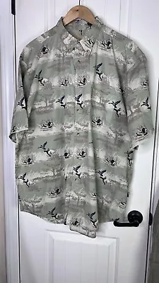 Outdoor Life Men's Button Up Shirt Lightweight Duck Hunting S/S Mallards Sz XXL • $15.99