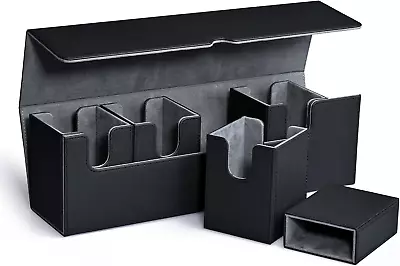 Card Storage Box With Dice Tray For MTG Yugioh 5 In 1 Card Deck Case Holds 900+ • $55.54