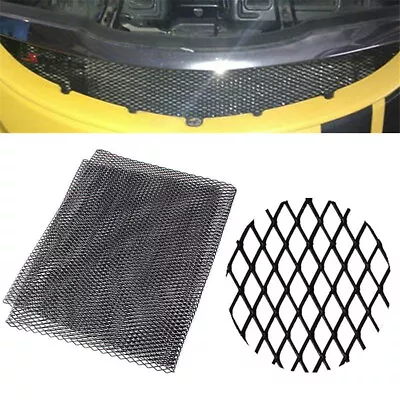 $19.89 • Buy 40  X 13  Aluminum Mesh Grill Cover Car Bumper Fender Hood Vent Grille Net Black