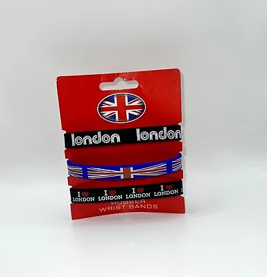 £2.49 • Buy London Union Jack Rubber Silicone Men’s Women’s Bracelet Wristband 