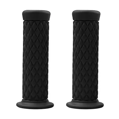 Motorcycle Hand Grips Non Slip Rubber Bar For 7/8  22mm/24mm Handles Vintag... • $14.31