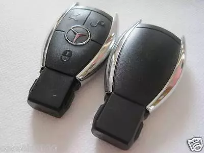 Chrome Smart Remote Key Shell Case Fits Mercedes Benz 3 Button S SL ML SLK CLK E • $37.54