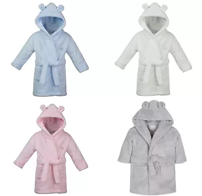 Baby Dressing Gown Bath Robe 0-6 6-12 12-18 18-24 Months • £15