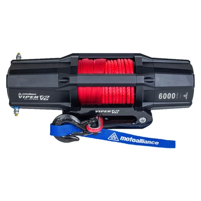 $367.99 • Buy VIPER V2 6000lb UTV Winch Kit W/ 60 Feet RED AmSteel-BLUE Synthetic Rope