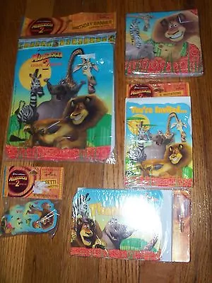 Madagascar Escape 2 Birthday Party Supplies 5pc Lot Party Express Multi-color • $39.99