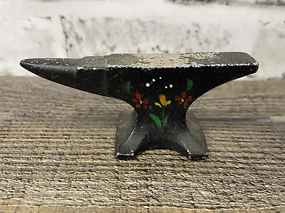 Mini Vtg Anvil With Flowers Blacksmith Salesman Sample/Advertisement Paperweight • $34.99