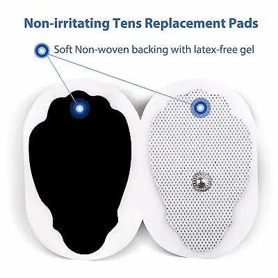 22PCS Large Snap On Replacement Electrode Pads For TENS Unit & Pulse Massager • $11.39