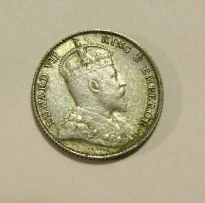 Malaysia Straits Settlement 1910 5 Cents Silver Coin • $19.99