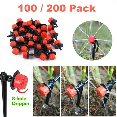 Adjustable Emitter Dripper Micro Drip Irrigation Sprinkler Watering System Lot • $7.99