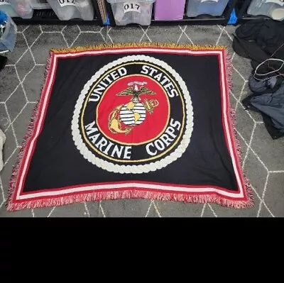 United States Marine Corps Logo Blanket Throw 51 X60  • $15