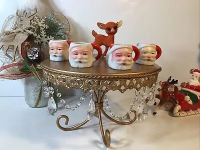 Vintage Set Of (4) Mini Santa Mugs~MCM~Retro~Kitschy ~Japan~SUPER CUTE! • $59.99