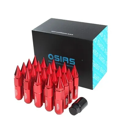 20PCS M12X1.5 Red Racing Wheel 60MM Lug Nuts With Socket Key • $36.26