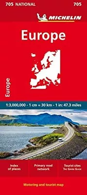 Michelin Europe Map 705 By Michelin (Sheet Map Folded) • £9.48