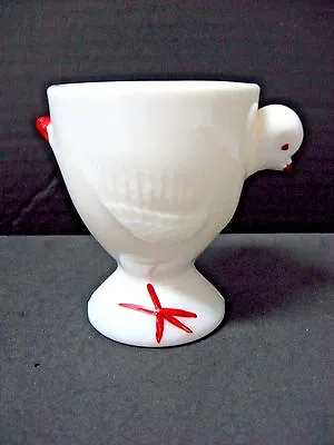 VINTAGE Jumbo FOOTED Westmoreland MILK GLASS Egg Cup CHICK Eggcup • $23.24