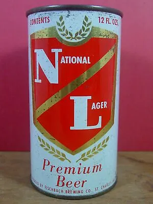 1950's NATIONAL LAGER PREMIUM BEER - St Charles Missouri - 12 Oz FLAT TOP CAN • $9.99