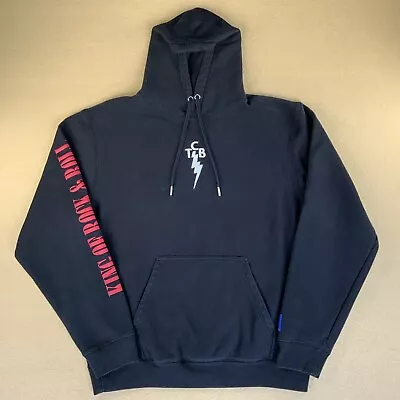 Elvis Presley X Shoe Palace Hoodie Double Sided Graphic Spellout Black Men's XL • $84.99