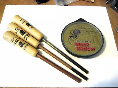 Vintage H.s Strut 'black Widow' Turkey Call W/ 3 Wands Carbon Rosewood & Magic • $91