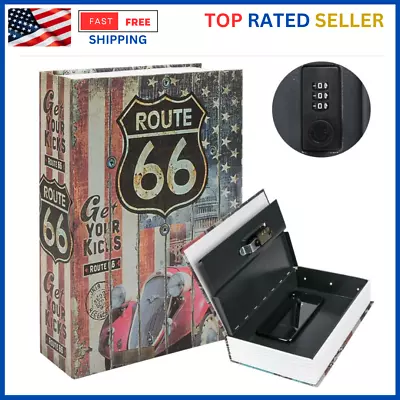 Route 66 Diversion Book Safe Box With Combination Lock Money Cash Protection • $16.99