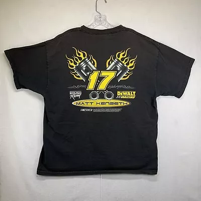 Vintage Nascar Matt Kenseth T-Shirt Adult Size XL Dewalt Racing Flames Black • $18.99