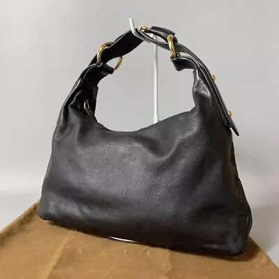 Gucci Hobo Bag Leather Gold Hardware  From Japan Black Horsebit Beauty Products • $332.85