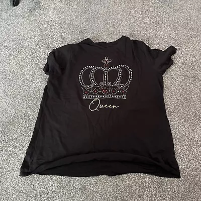 Size 18 Queen Golden Jubilee T Shirt Black • £3.99