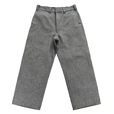 Woolrich Vintage 60s 70s USA Mens Gray Malone Heavy Wool Hunting Field Pants 36 • $125