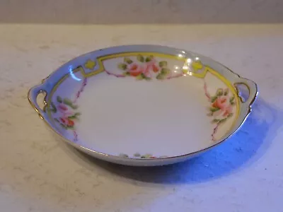 Vtg Hand Painted Floral Double Handle Noritake Nippon Moriyama Pottery Sm Bowl • $14.95