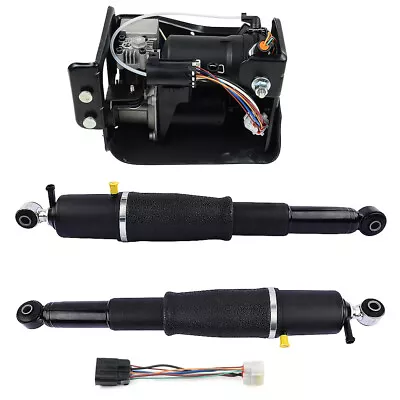 $239 • Buy For Escalade Suburban Tahoe Yukon Rear Pair Air Suspension Shocks & Compressor