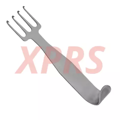 Set Of 5 Maxwell Flap Retractors 4  Sharp 4-Prongs 22 Mm Wide Premium • $87.99