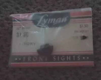 Lyman 31 SC 1/16 IVORY BEAD .500 WIDE 7/16  WIDE NEW IN PACKAGE Front Sight  • $45