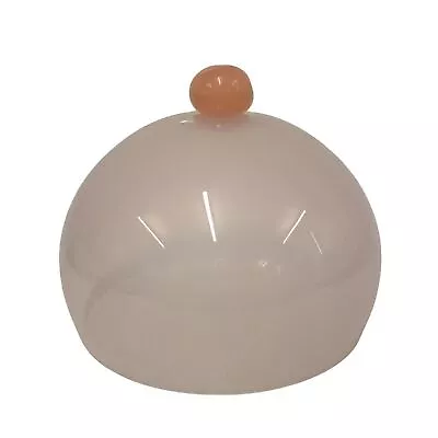 HELLE MARDAHL Bubblegum Pink Glass Bon Bon Cake Stand Lid RRP2020 NEW • £750